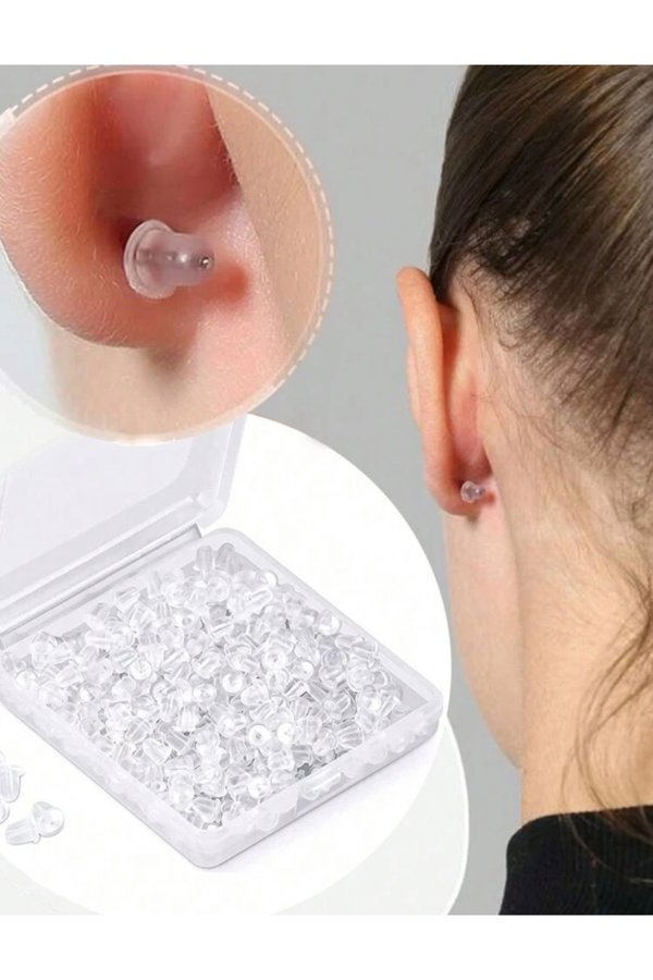 100'lü Plastik Küpe Yedek Arkalığı
