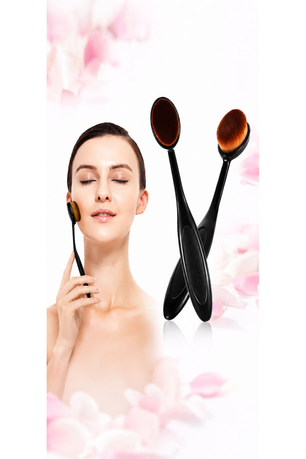 Oval Kafalı Fondöten Uygulama Fırçası
