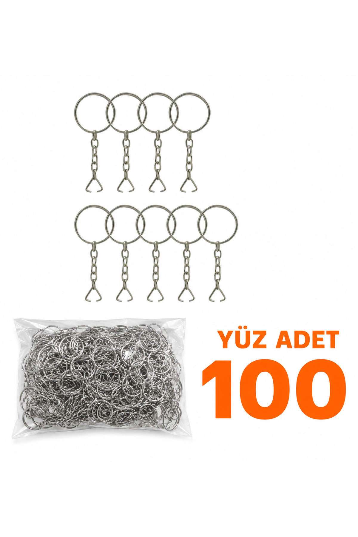 100'lü Anahtarlık Halkası Seti